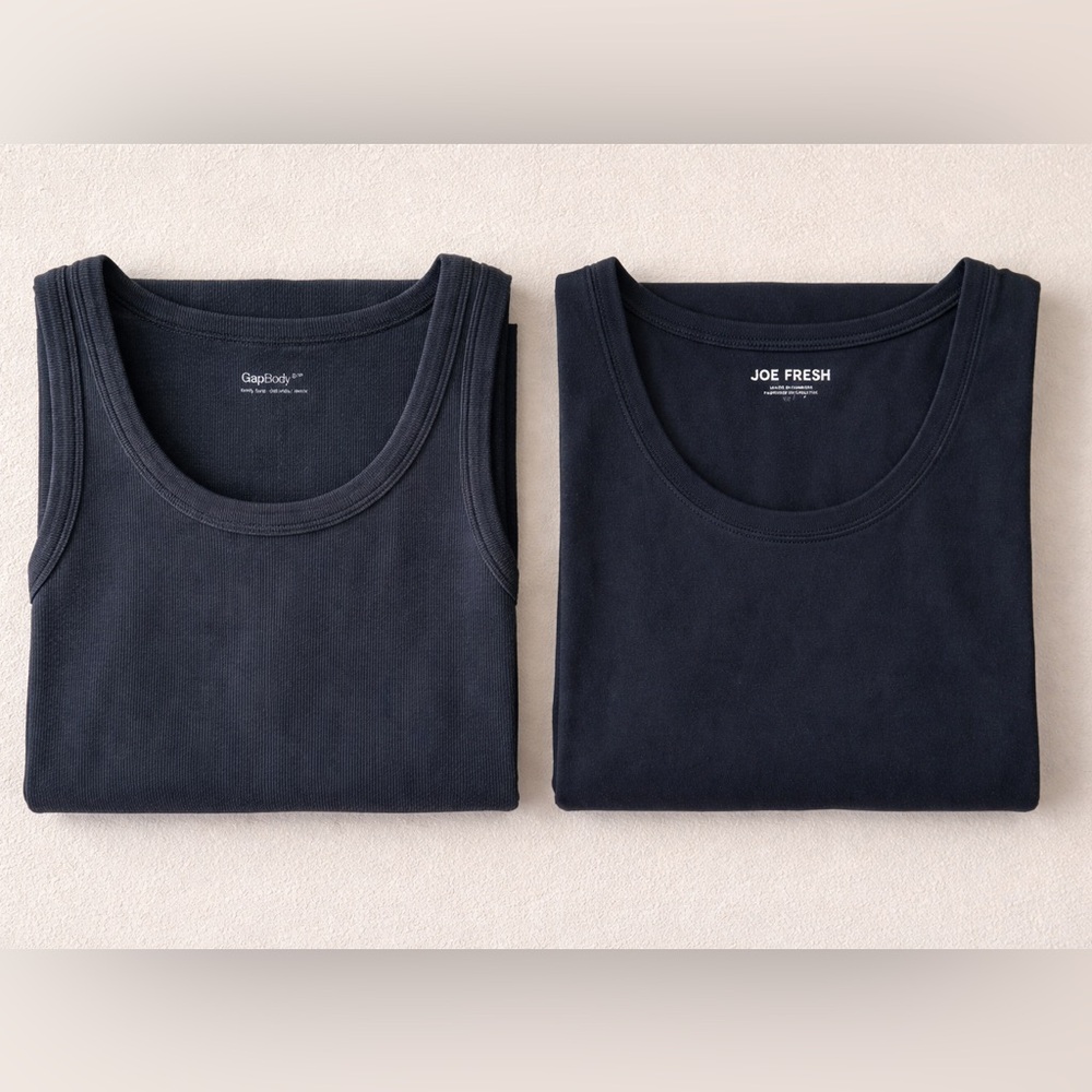 Set of 2 Basic Black Tank Tops, Small